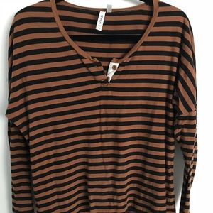 striped long sleeve henley